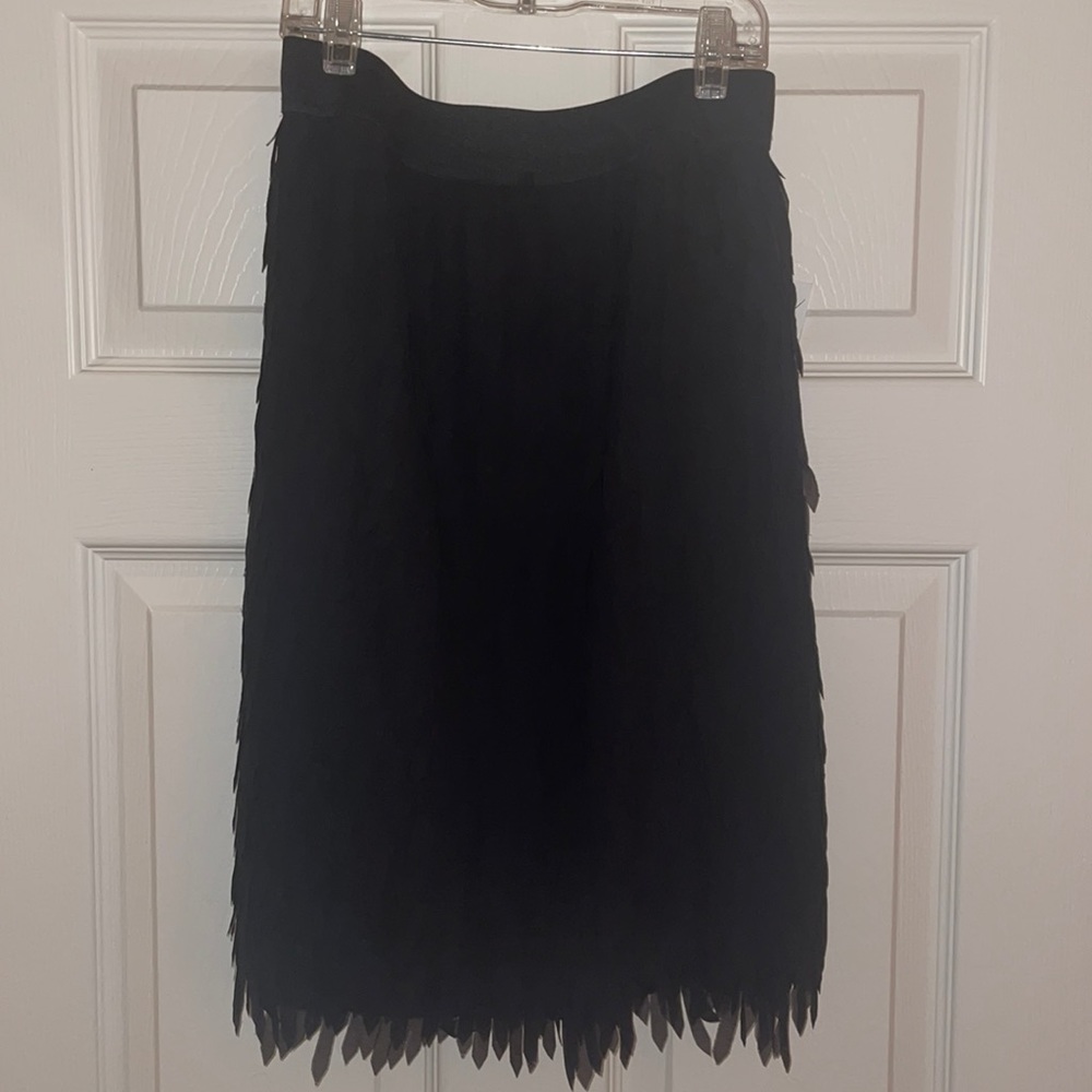 Black fringe Worthington skirt